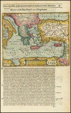 Mediterranean, Other Islands, Holy Land, Turkey & Asia Minor and Greece Map By Jodocus Hondius / Samuel Purchas