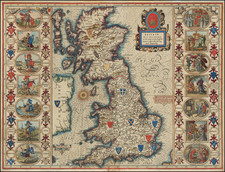 British Isles and England Map By John Speed