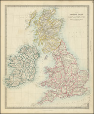 British Isles Map By Letts