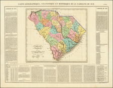 South Carolina Map By Jean Alexandre Buchon