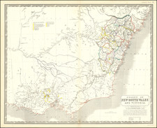Australia Map By W. & A.K. Johnston