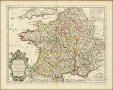 France Map By Pierre Moullart-Sanson