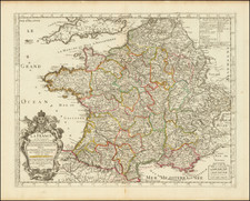 France Map By Pierre Moullart-Sanson