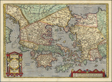 Greece Map By Abraham Ortelius