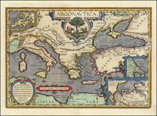 Turkey, Mediterranean, Turkey & Asia Minor and Greece Map By Abraham Ortelius