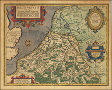 Netherlands and Belgium Map By Abraham Ortelius