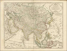 Asia and Korea Map By Philippe Buache / Guillaume De L'Isle