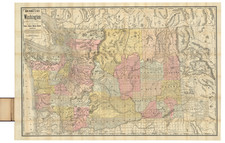 Rand, McNally & Co. Sectional Map of Washington The Map Includes Coeur d'Alene Mining District in Idaho By Rand McNally & Company