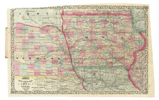 Iowa and Missouri Map By George F. Cram