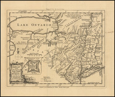 Connecticut, New York State, New Jersey and Pennsylvania Map By London Magazine