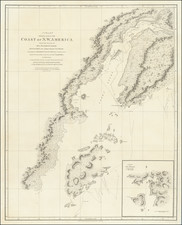 (Kodiak Island to Cook Inlet) A Chart Shewing Part of the Coast of N.W. America, with the Tracks of His Majesty's Sloop Discovery and Armed Tender Chatham. . .  By George Vancouver