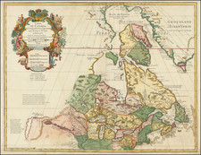 Carte Du Canada Qui Comprend la Partie Septentrionale Des Etats Unis D'Amerique . . . 1783 By Guillaume De L'Isle / Jean-Claude Dezauche