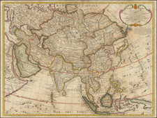 Asia and Korea Map By Philippe Buache