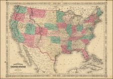 United States Map By Alvin Jewett Johnson