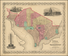 Washington, D.C. Map By G.W.  & C.B. Colton