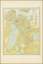 Boston Map By George F. Cram