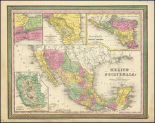 Texas, Southwest, Mexico and California Map By Thomas, Cowperthwait & Co.