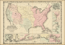United States and Civil War Map By Alvin Jewett Johnson  &  Ross C. Browning