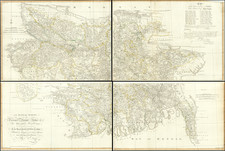 An Actual Survey of the Provinces of Bengal, Bahar &c.  By Major James Rennell, Engineer, Surveyor General, To the Honourable the East India Company, Published by Permission of the Court of Directors, from a Drawing in their Possession; By A. Dury . . . 1794 By Laurie & Whittle / James Rennell