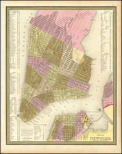 New York City Map By Samuel Augustus Mitchell