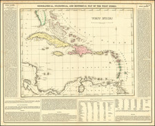 Caribbean, Cuba and Bahamas Map By Henry Charles Carey  &  Isaac Lea