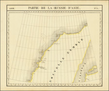 Polar Maps and Russia in Asia Map By Philippe Marie Vandermaelen