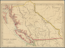 British Columbia Map By Edward Weller