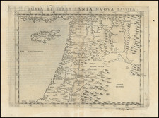 [ Holy Land & Cyprus ]    Soria Et Terra Santa Nuova Tavola  By Girolamo Ruscelli