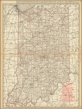 Indiana Map By Rand McNally & Company