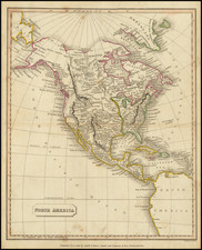 North America Map By Cadell & Davies / Longman & Rees