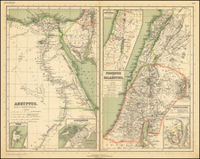 Holy Land and Egypt Map By Dietrich Reimer