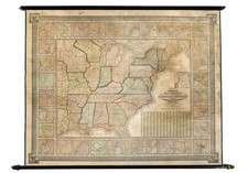 United States Map By Samuel Augustus Mitchell / J.H. Young