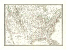 United States and Texas Map By Alexandre Emile Lapie / Pierre Lapie