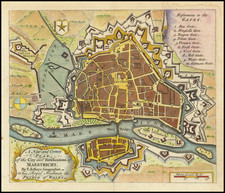 Netherlands and Belgium Map By Thomas Jefferys