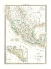 Texas, Southwest, Arizona, New Mexico, Rocky Mountains and California Map By Alexandre Emile Lapie