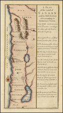 Holy Land Map By James Mynde / Antoine Augustin Calmet