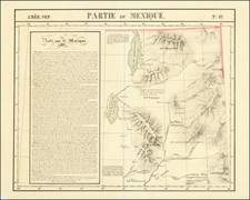 Southwest, Utah, Rocky Mountains and Utah Map By Philippe Marie Vandermaelen