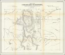 Map of Colorado Territory, Compiled from Government Maps & Actual Surveys.  Made In 1861 By General Land Office