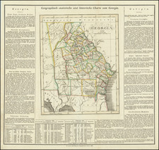 Geographisch-statistische und historische Charte von Georgia By Carl Ferdinand Weiland