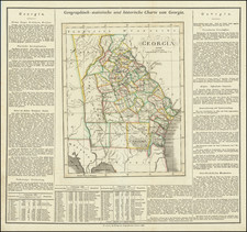 Georgia Map By Carl Ferdinand Weiland