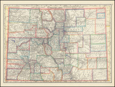 Colorado and Colorado Map By George F. Cram