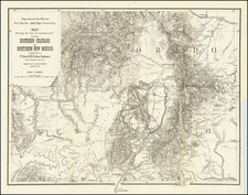 Colorado, New Mexico and Colorado Map By U.S. Government