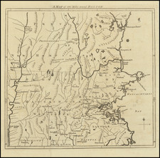 New England, Massachusetts, Boston and American Revolution Map By Gentleman's Magazine