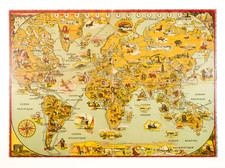 World and Pictorial Maps Map By Saussine