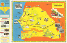 West Africa and Pictorial Maps Map By Institut Géographique National