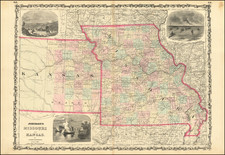 Johnson's Missouri and Kansas By Alvin Jewett Johnson  &  Ross C. Browning