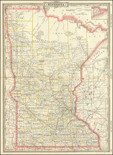 Minnesota Map By George F. Cram