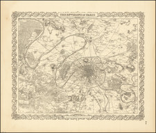 Paris and Île-de-France Map By Joseph Hutchins Colton