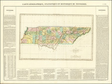 Carte Geographique, Statistique Et Historique Du Tennessee