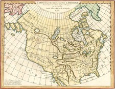 Alaska, North America and California Map By Denis Diderot / Didier Robert de Vaugondy